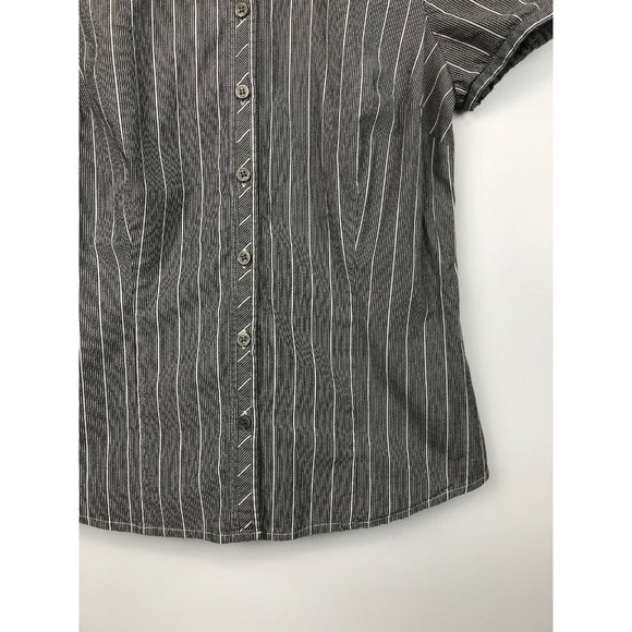 The Limited Women's Blouse Button Down Collar Grey - Picture 4 of 11